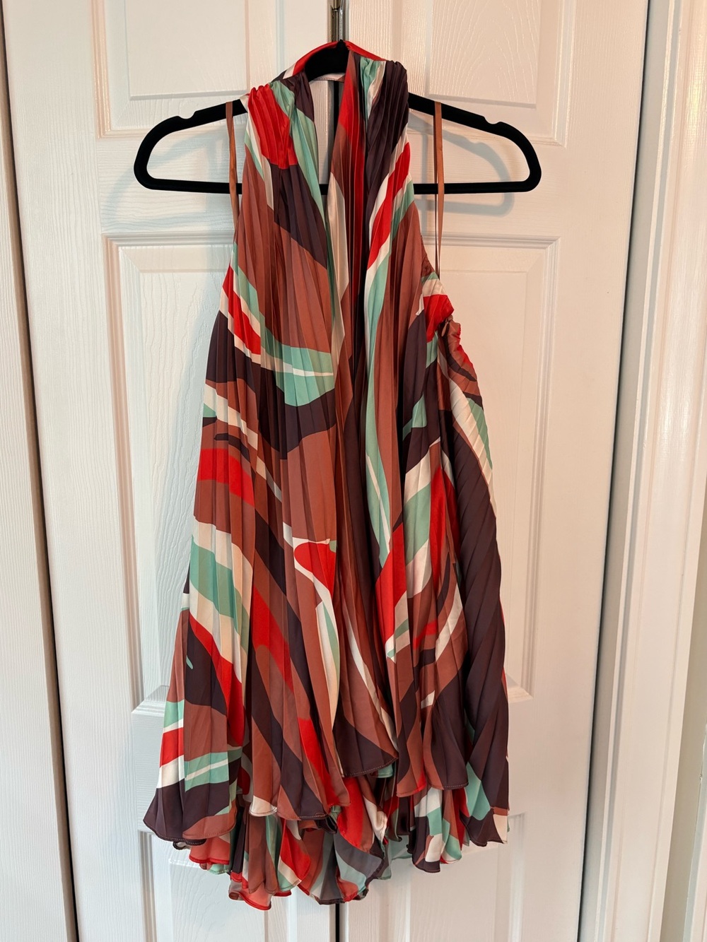 Hutch Carlena Pleated Satin Halter Romper